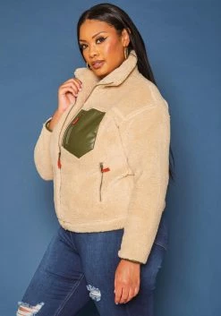 Plus Size Faux Fur Pocket Hem Jacket 7 Plus Size Faux Fur Pocket Hem Jacket -Asoph Sales Shop 2019604 125 2