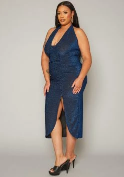Plus Size Shimmer Halter Neck Bodycon Dress -Asoph Sales Shop 2019615 003 2