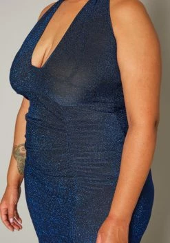 Plus Size Shimmer Halter Neck Bodycon Dress -Asoph Sales Shop 2019615 003 4