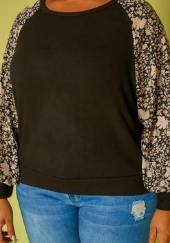 Plus Size Floral Printed Long Sleeve Shirt 9 Plus Size Floral Printed Long Sleeve Shirt -Asoph Sales Shop 2019626 001 4