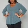 Plus Size Long Sleeve Flare Shirt