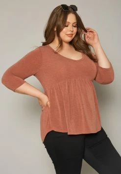 Plus Size Long Sleeve Flare Shirt -Asoph Sales Shop 2019640 162 2