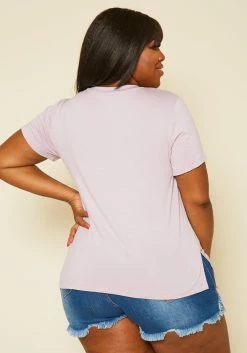 Plus Size V Neck Short Sleeve Top -Asoph Sales Shop 2019642 318 4