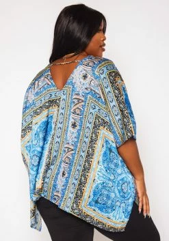 Plus Size Paisley Print Kimono Cardigan -Asoph Sales Shop 2019652 003 3