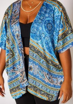 Plus Size Paisley Print Kimono Cardigan -Asoph Sales Shop 2019652 003 4