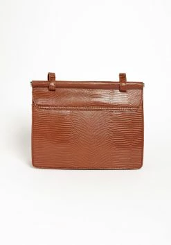 Ciara Croc Faux Leather Brown Travel Bag -Asoph Sales Shop 2019796 001 2