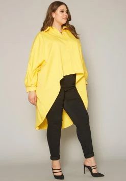 Plus Size Collar Neck High Low Shirt 8 Plus Size Collar Neck High Low Shirt -Asoph Sales Shop 2019858 001 2