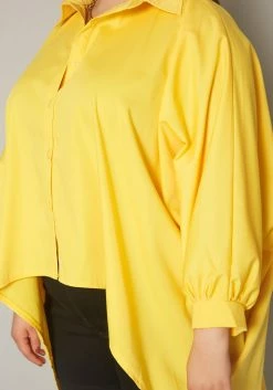 Plus Size Collar Neck High Low Shirt 9 Plus Size Collar Neck High Low Shirt -Asoph Sales Shop 2019858 001 4