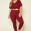 Plus Size Casual Lounge Two Piece Set