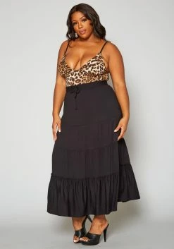 Plus Size Tiered Flare Maxi Skirt -Asoph Sales Shop 2019949 001 2