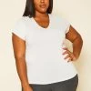 Plus Size Embroidered V-Neck Top