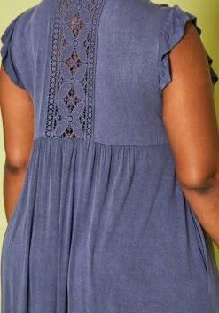 Plus Size Ruffle Sleeve Flare Mini Dress -Asoph Sales Shop 2019982 001 5