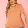 Plus Size Pocket Hem Casual T Shirt
