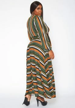 Plus Size Multi Striped Two Piece Set -Asoph Sales Shop 2020016 002 4