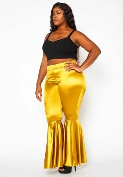 Plus Size High Waist Bell Flare Pants -Asoph Sales Shop 2020019 003 4