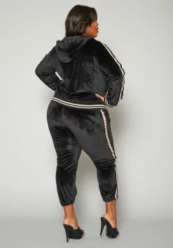 Plus Size Velvet Two Piece Tracksuit -Asoph Sales Shop 2020023 001 2