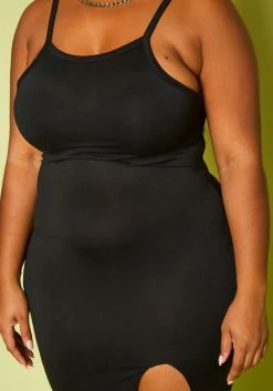 Plus Size Basic Slit Hem Cami Dress -Asoph Sales Shop 2020030 001 4