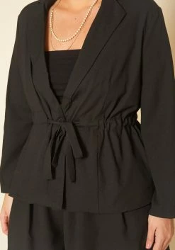 Plus Size Notch Collar Blazer & Shorts Set -Asoph Sales Shop 2020119 001 4