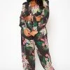 Plus Size Tropical Print Two Piece Set
