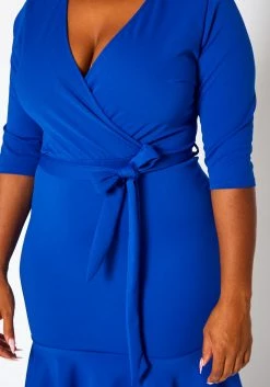 Plus Size V Neck Flare Mini Dress -Asoph Sales Shop 2020159 003 5