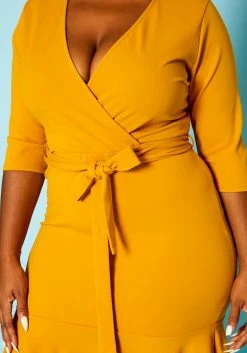 Plus Size V Neck Flare Mini Dress -Asoph Sales Shop 2020159 007 5