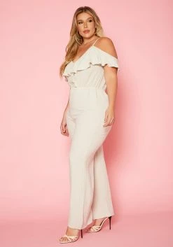 Plus Size Ruffle Hem Flare Jumpsuit -Asoph Sales Shop 2020165 001 2