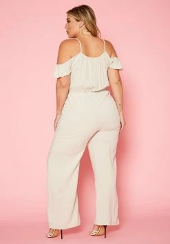 Plus Size Ruffle Hem Flare Jumpsuit -Asoph Sales Shop 2020165 001 3