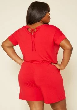 Plus Size Basic Lounge Romper -Asoph Sales Shop 2020178 003 4