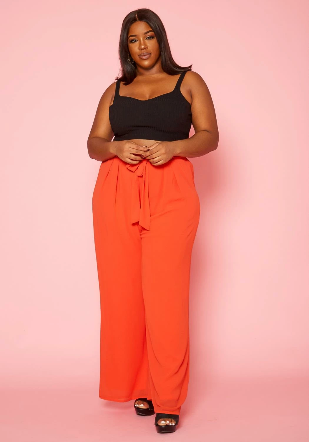 Plus Size High Waist Palazzo Pants 2 Plus Size High Waist Palazzo Pants - Image 2