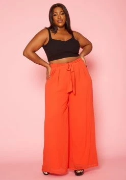 Plus Size High Waist Palazzo Pants