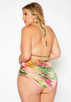 Plus Size Pink Sand Beach Three Piece Bikini Set -Asoph Sales Shop 2020188 001 2