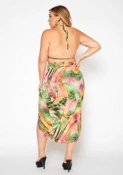 Plus Size Pink Sand Beach Three Piece Bikini Set -Asoph Sales Shop 2020188 001 5