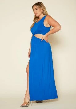 Plus Size Twist Hem Overlay Flare Dress -Asoph Sales Shop 2020193 002 2