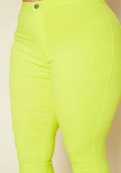 Plus Size Neon Yellow High Waist Skinny Jeans -Asoph Sales Shop 2020200 001 4