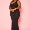Plus Size Basic Bodycon Tank Maxi Dress
