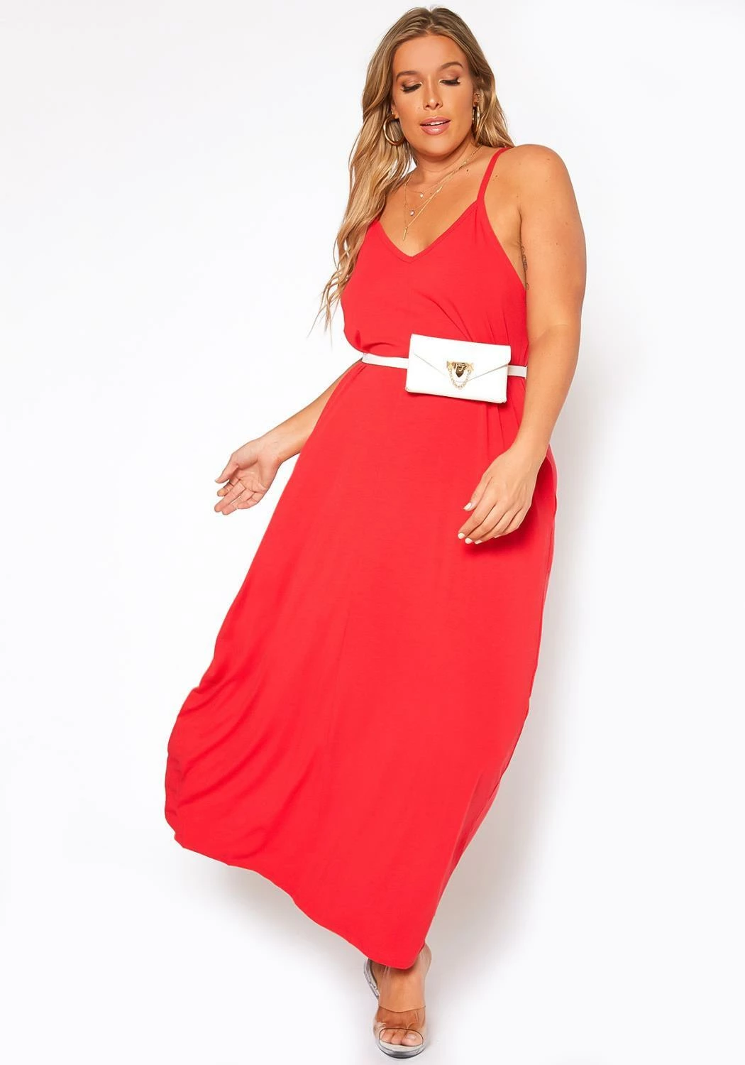 Asoph Plus Size Everyday Basic Cami Maxi Dress 2 Asoph Plus Size Everyday Basic Cami Maxi Dress - Image 2