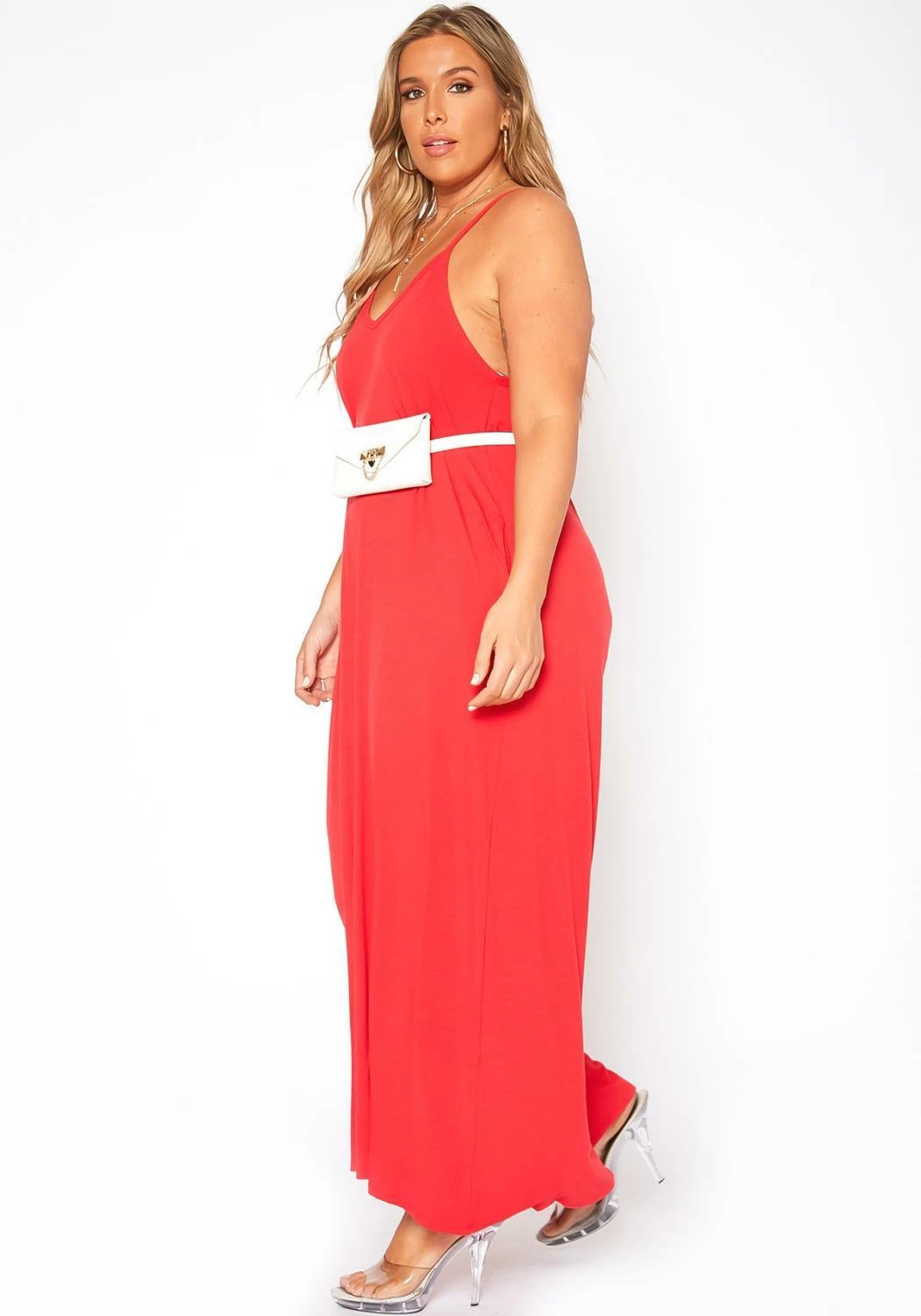 Asoph Plus Size Everyday Basic Cami Maxi Dress 4 Asoph Plus Size Everyday Basic Cami Maxi Dress - Image 4