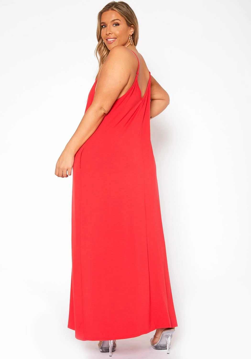 Asoph Plus Size Everyday Basic Cami Maxi Dress 3 Asoph Plus Size Everyday Basic Cami Maxi Dress - Image 3