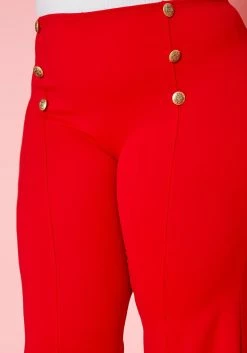 Plus Size Sailor Button Trouser Pants -Asoph Sales Shop 2020228 003 4