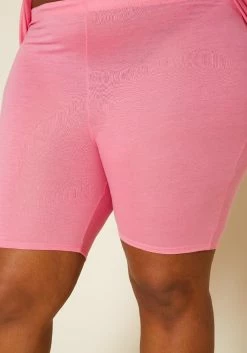 Plus Size Neon Basic Tee Shirt & Biker Shorts Set 11 Plus Size Neon Basic Tee Shirt & Biker Shorts Set -Asoph Sales Shop 2020291 002 6