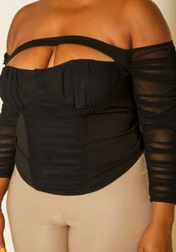 Plus Size Ruched Sweetheart Top -Asoph Sales Shop 2020295 001 5
