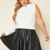 Plus Size One Sleeve Blouse Top