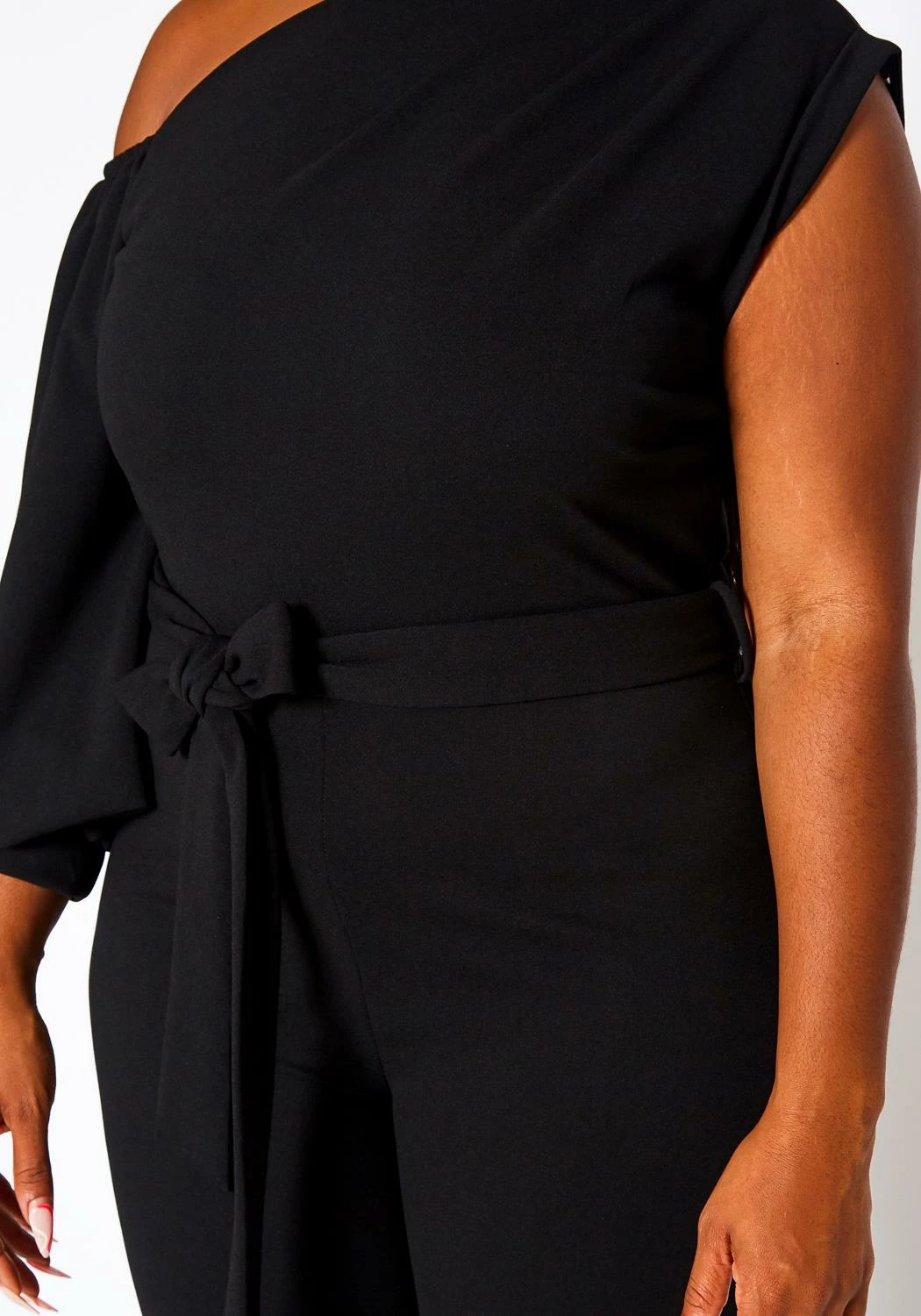 Plus Size One Sleeve Asymmetrical One Shoulder Jumpsuit 6 Plus Size One Sleeve Asymmetrical One Shoulder Jumpsuit - Image 6