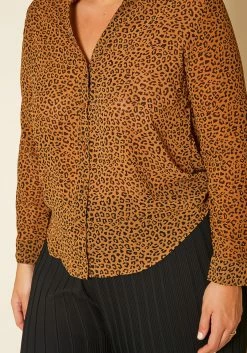 Plus Size Leopard Print Button Up Top -Asoph Sales Shop 2020331 001 5