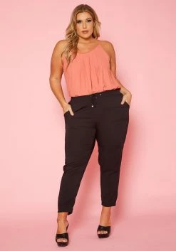 Plus Size Elastic Waist Pants