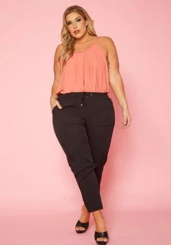 Plus Size Elastic Waist Pants -Asoph Sales Shop 2020334 001 3