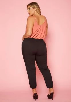 Plus Size Elastic Waist Pants -Asoph Sales Shop 2020334 001 5