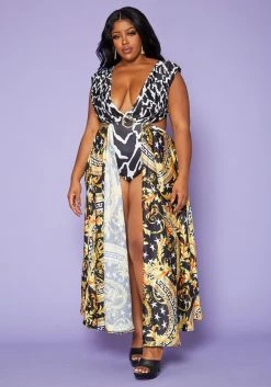 Plus Size Greca Artwork Abstract Swimsuit 9 Plus Size Greca Artwork Abstract Swimsuit -Asoph Sales Shop 2020340 001 3