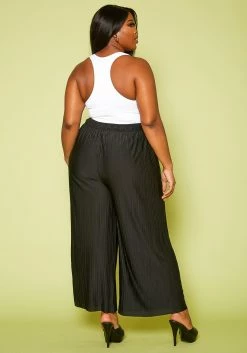 Plus Size Pleated Palazzo Pants -Asoph Sales Shop 2020362 001 4