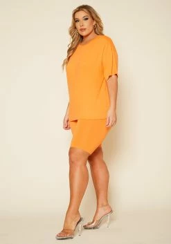 Plus Size T-Shirt & Biker Shorts Set -Asoph Sales Shop 2020375 002 3